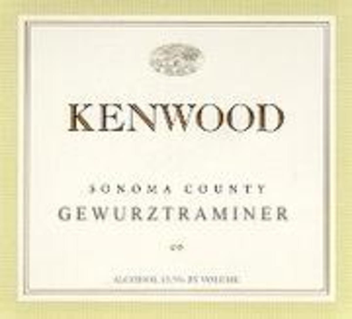 Kenwood Gewurztraminer 1997 Front Label