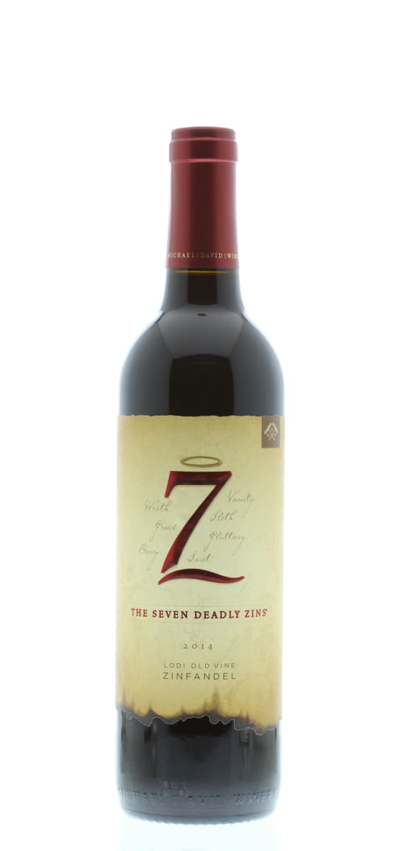 Michael David Winery 7 Deadly Zins Zinfandel 2014 Front Bottle Shot