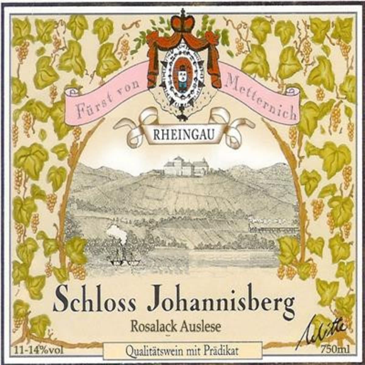 Schloss Johannisberg Rosalack Riesling Auslese 1989 Front Label