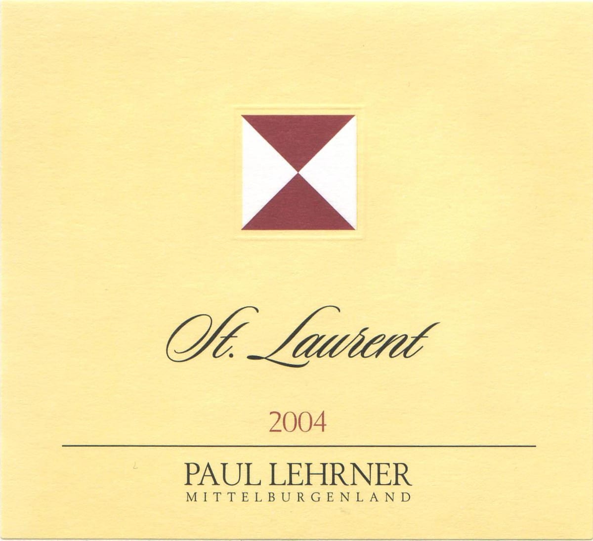 Paul Lehrner St. Laurent 2004 Front Label