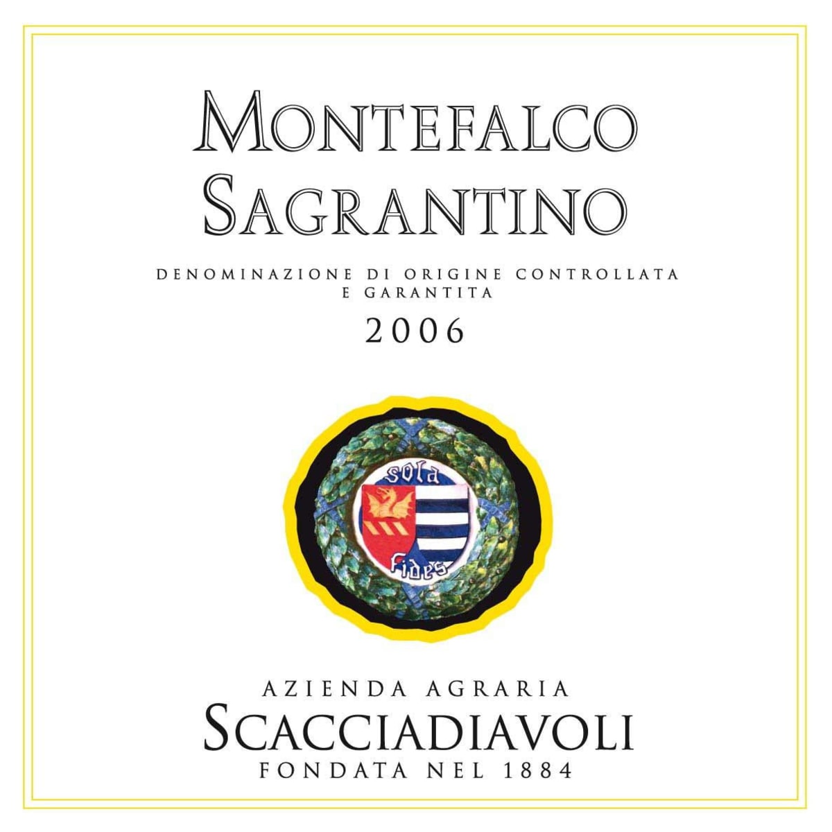 Scacciadiavoli Sagrantino di Montefalco 2006 Front Label