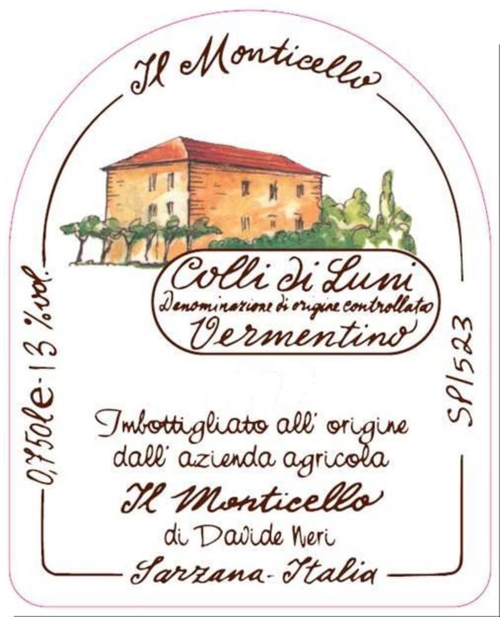 Il Monticello Colli di Luni Vermentino 2012 Front Label