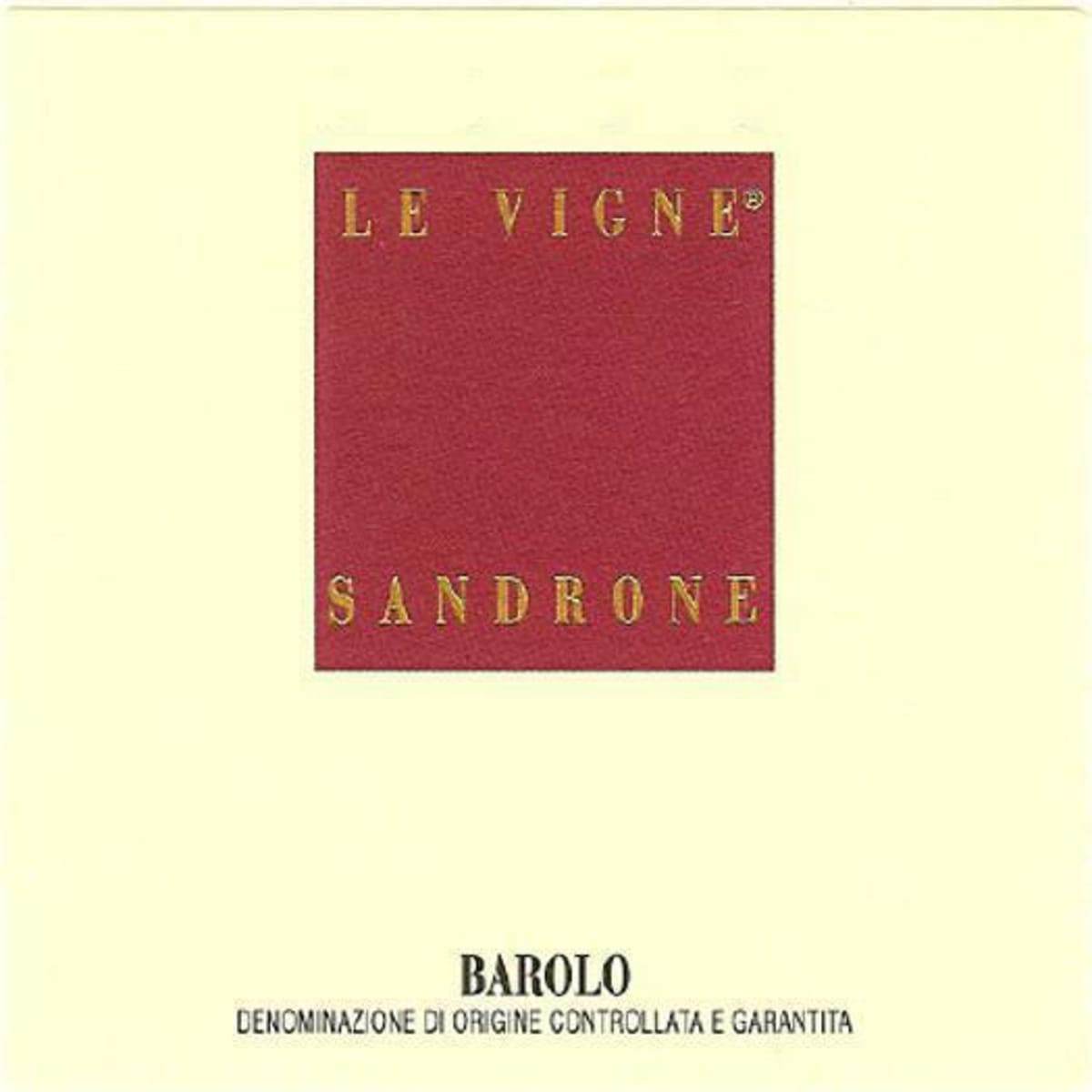 Sandrone Barolo Le Vigne 2007 Front Label