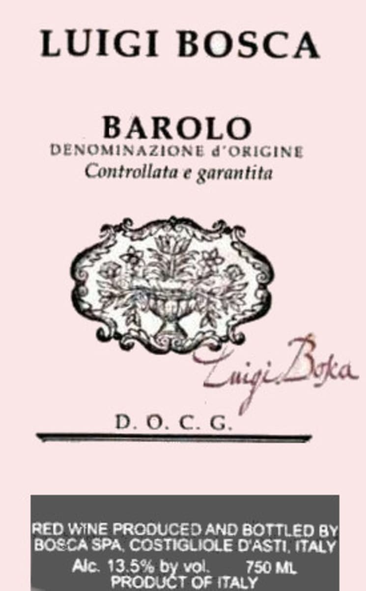 Bosca Barolo 2006 Front Label