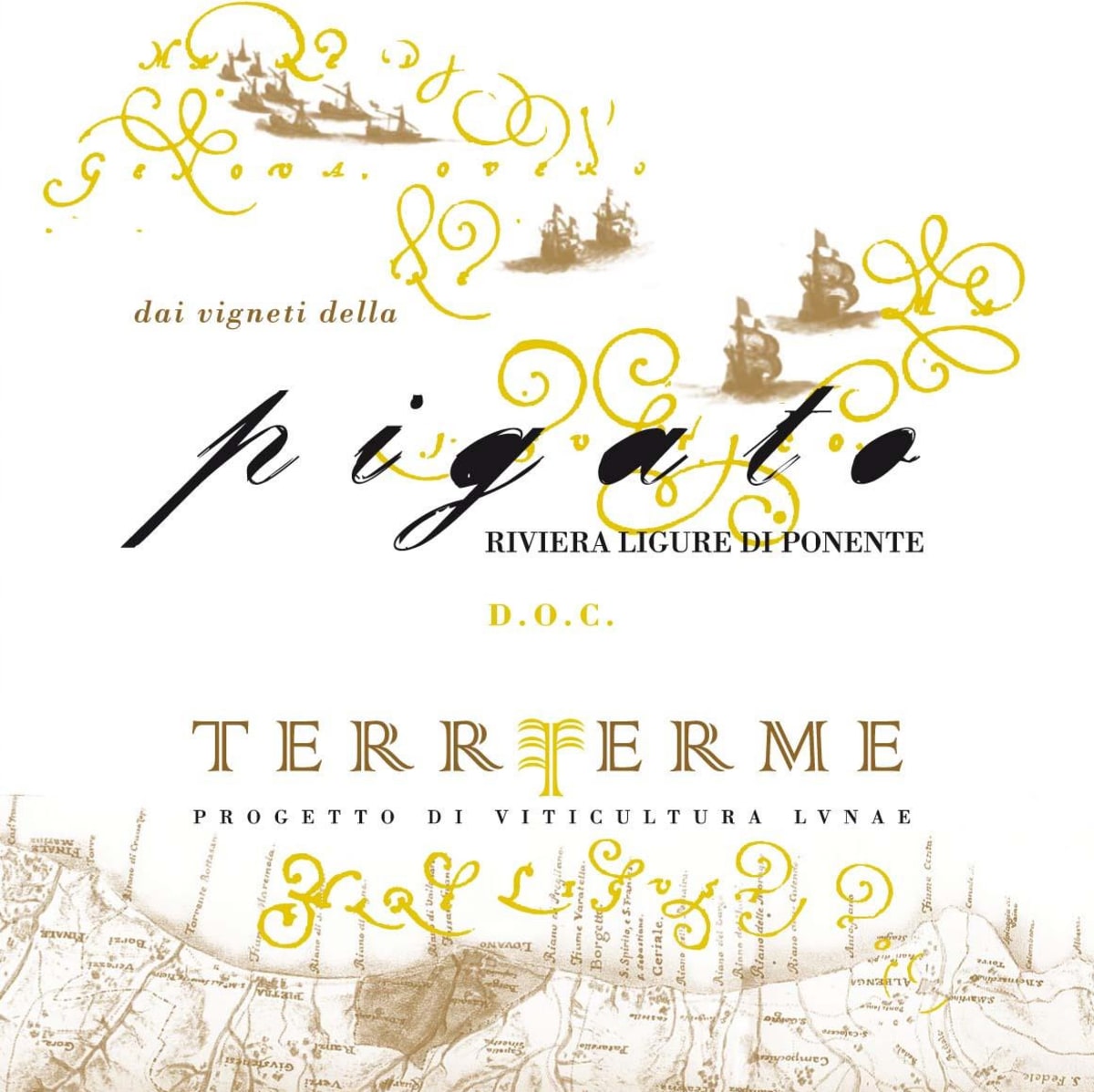 Cantine Lunae Bosoni Riviera Ligure di Ponente Terreferme 2013 Front Label