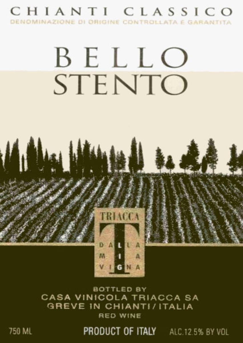 Casa Vinicola Triacca Chianti Classico Bello Stento 2011 Front Label