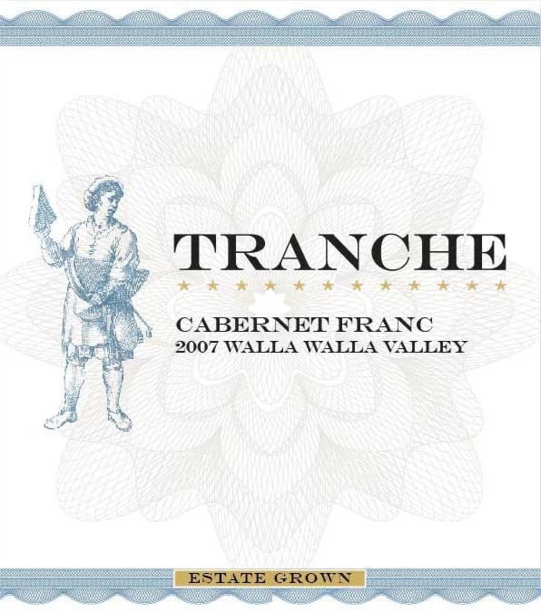 Tranche Cellars Cabernet Franc 2007 Front Label