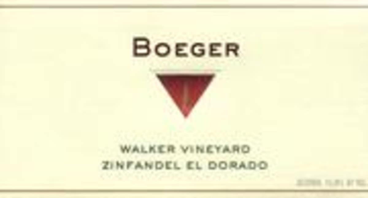 Boeger Walker Zinfandel 1998 Front Label
