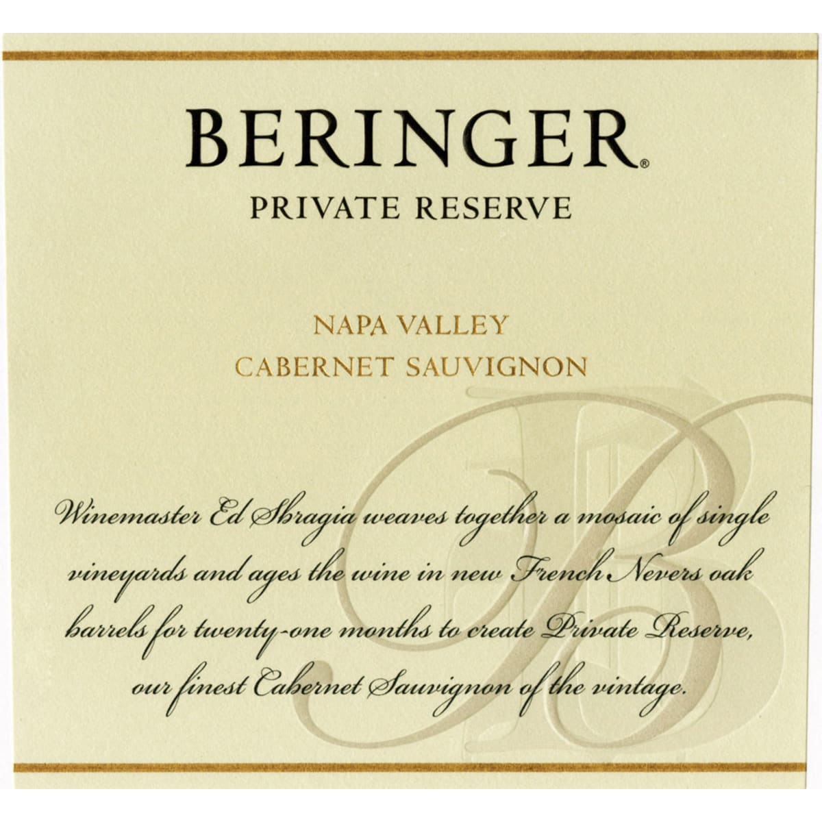 ワイン Beringer Private Reserve Cabernet Sauvig 2017 Beringer Private Reserve Cabernet – CultWine