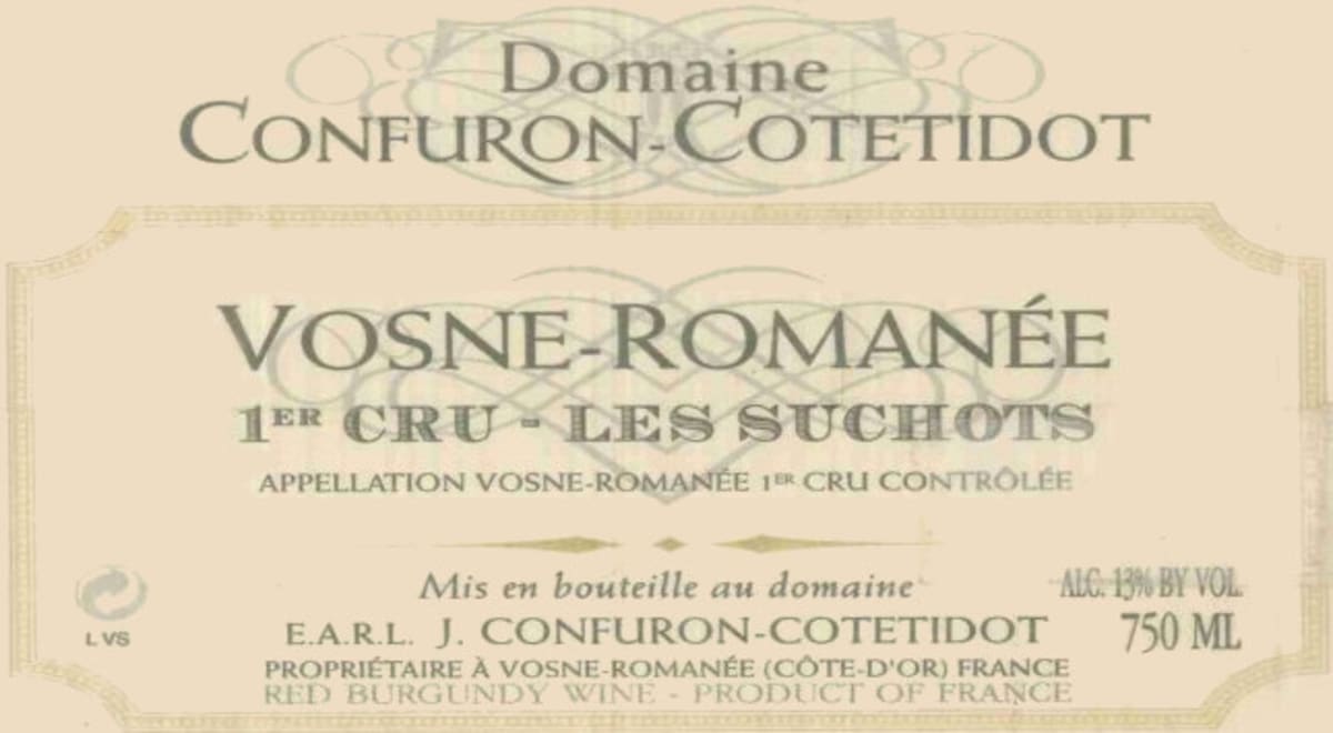 Domaine Confuron-Cotetidot Vosne-Romanee Les Suchots Premier Cru 2007 Front Label