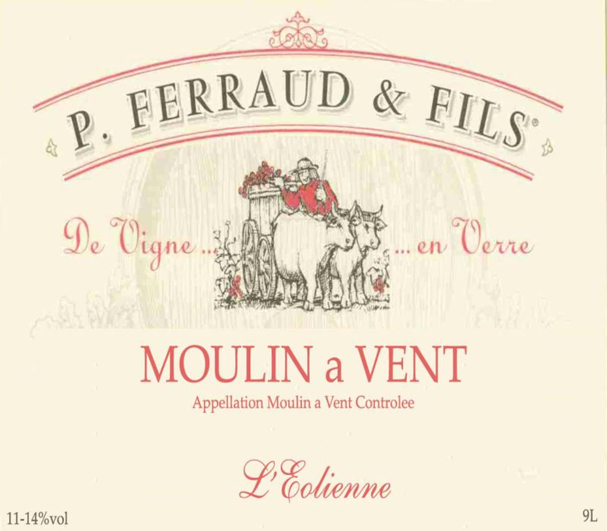 Dominique Ferraud Moulin a Vent 2005 Front Label