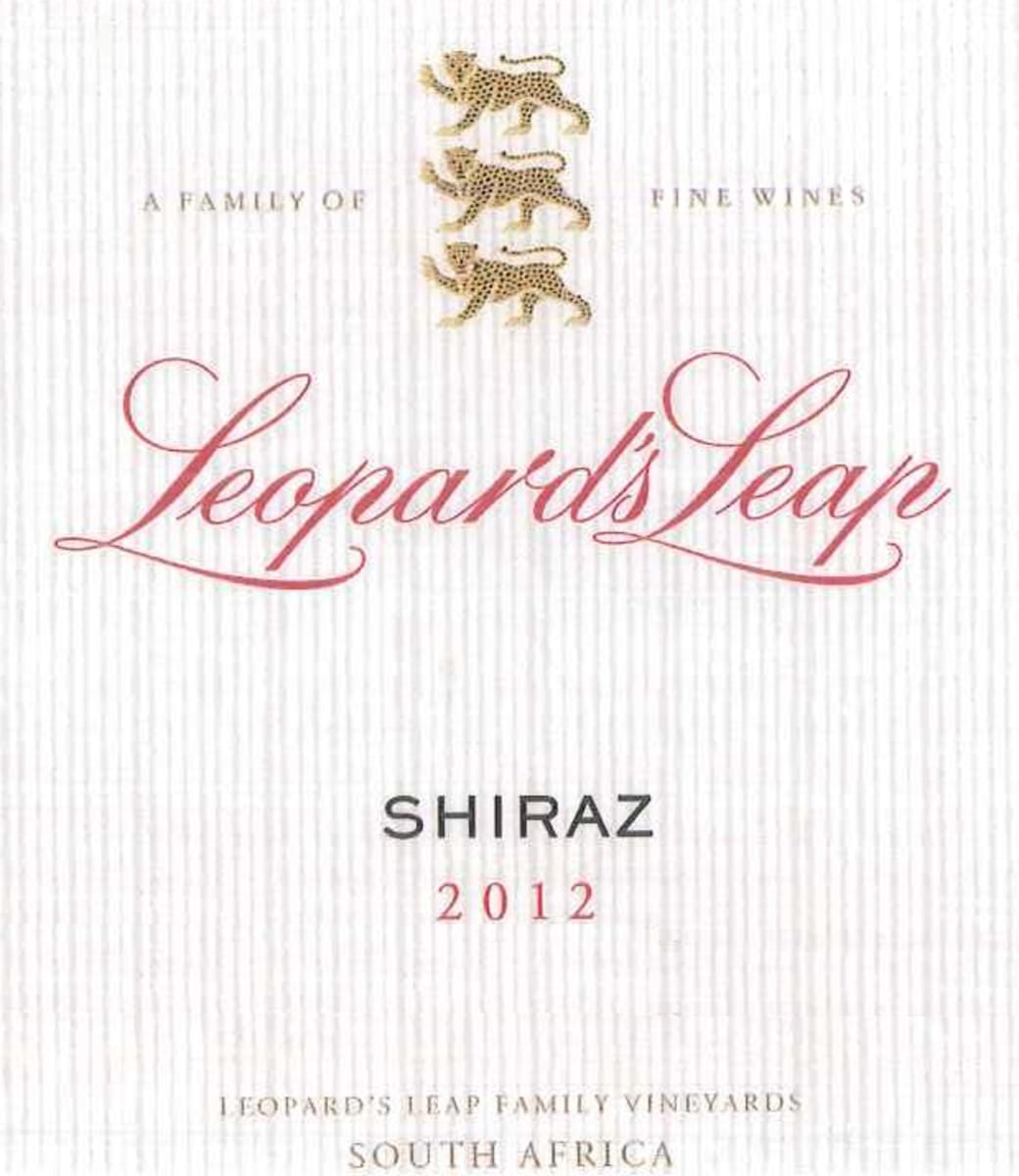 Leopard's Leap Wines Shiraz 2012 Front Label