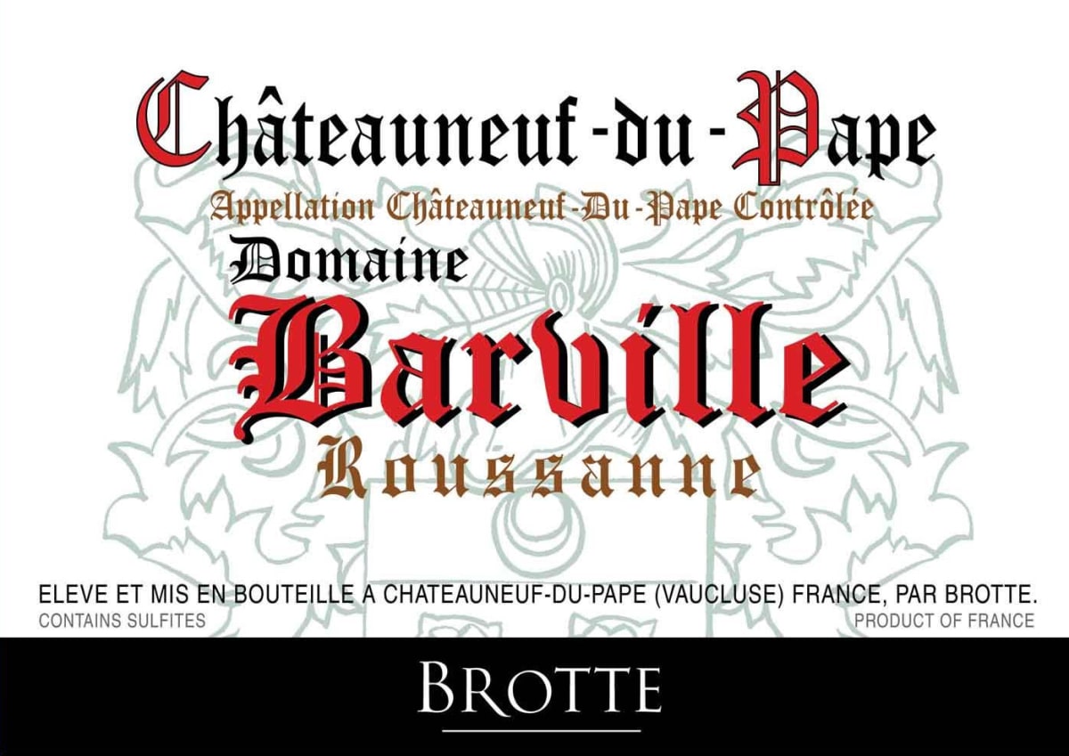 Maison Brotte Chateauneuf-du-Pape Barville Roussanne Blanc 2014 Front Label