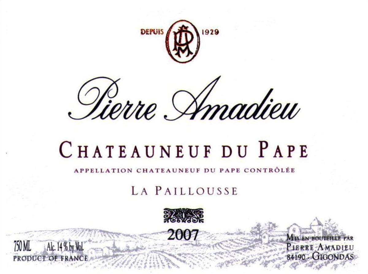 魅了 Pierre Amadieu Chateauneuf-du-Pape La Paillousse 2007 | Wine.com ワイン
