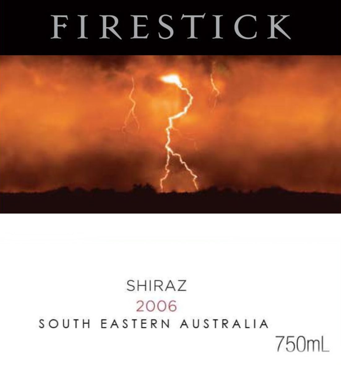 Poole's Rock Wines Firestick Shiraz 2006 Front Label