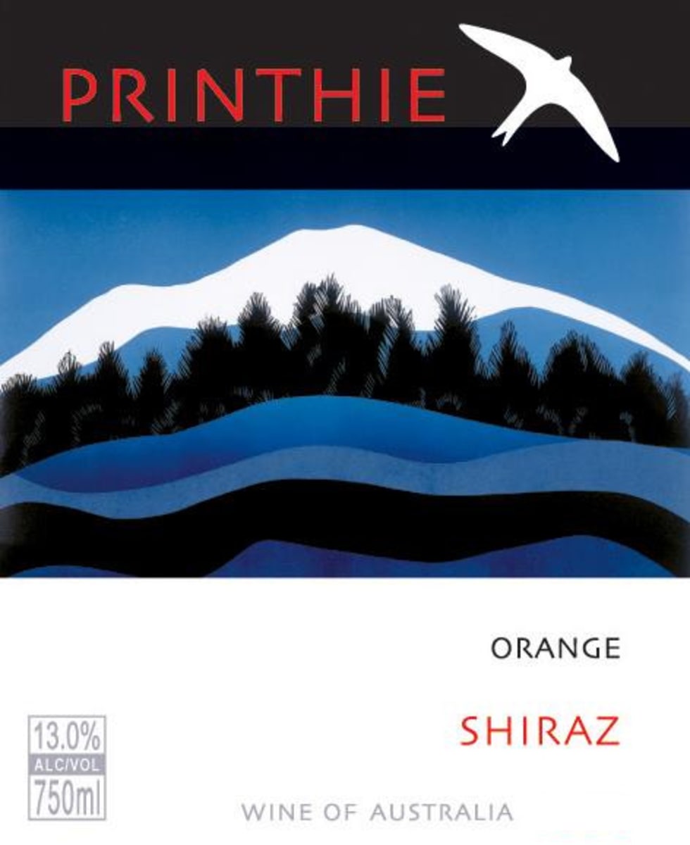 Printhie Wines Mountain Range Shiraz 2007 Front Label