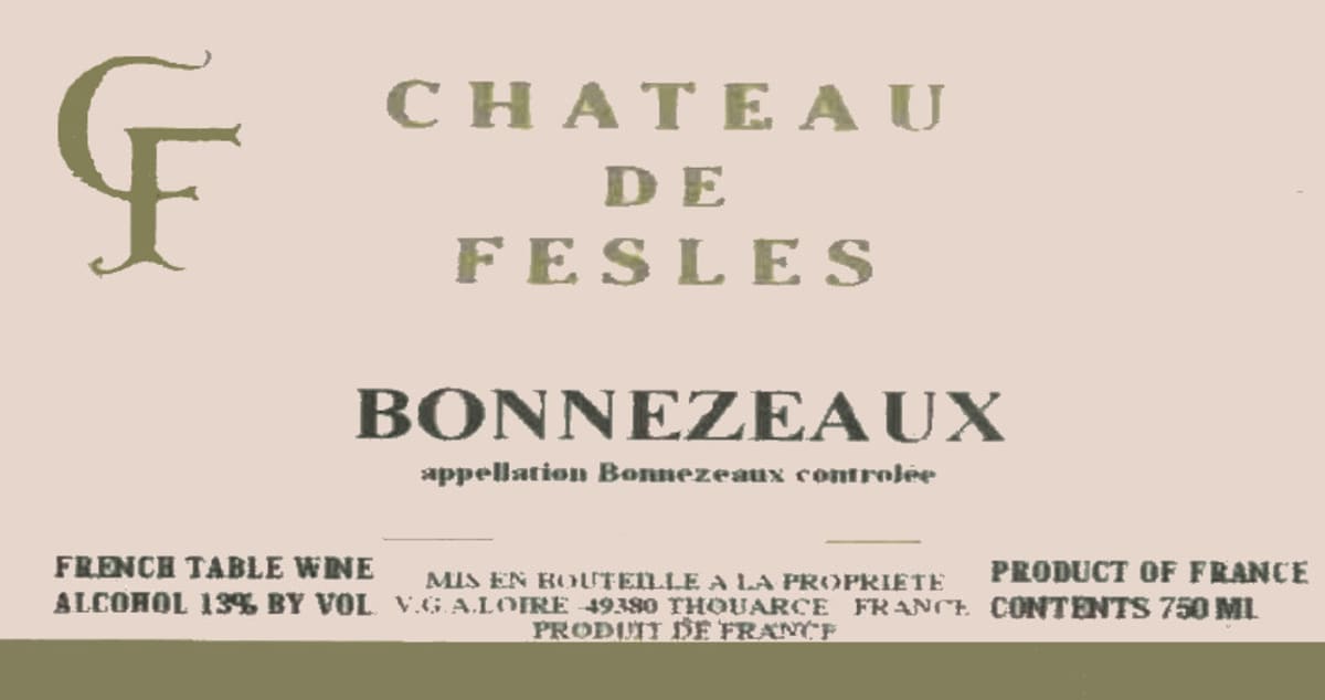 Chateau de Fesles Bonnezeaux 1990 Front Label