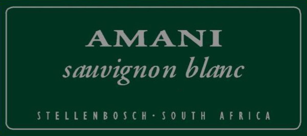 Amani Sauvignon Blanc Stellenbosch 2009 Front Label