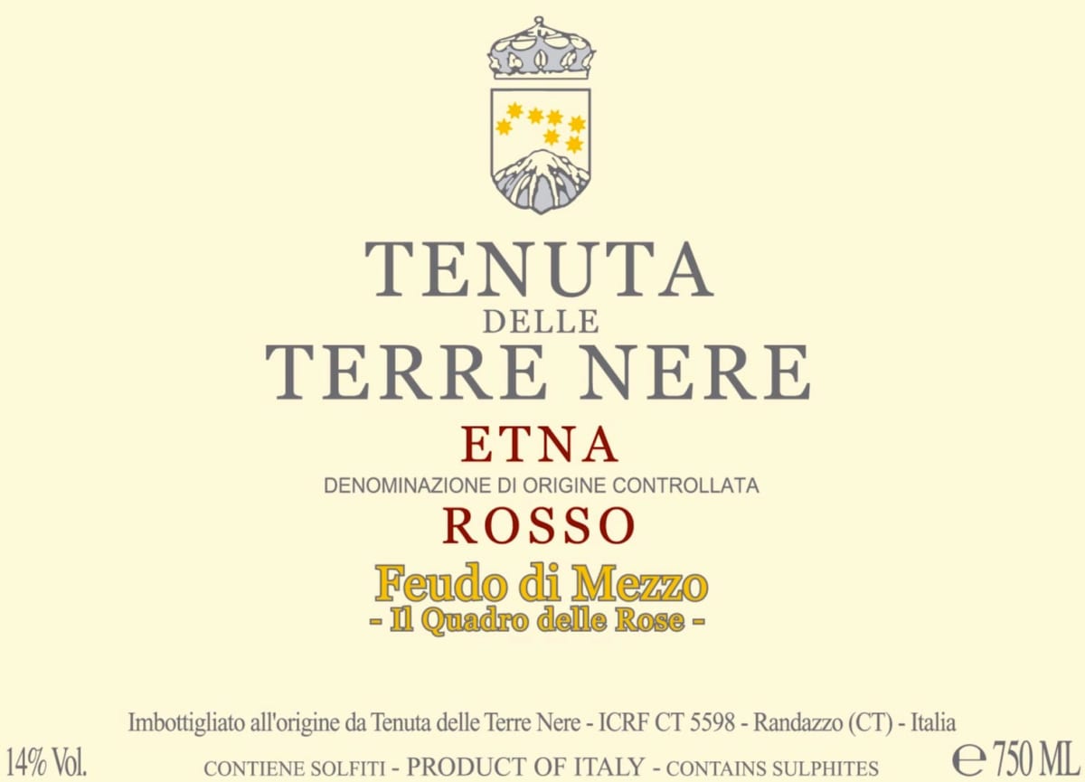 Tenuta delle Terre Nere Etna Rosso Feudo di Mezzo 2012 Front Label