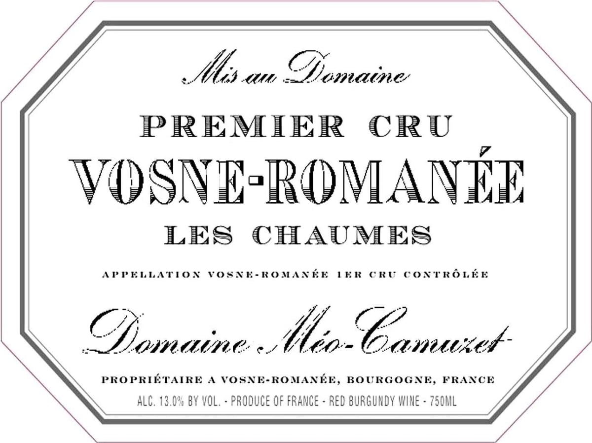 2011 Vosne-Romanée Domaine Méo-Camuzet 2011 Domaine Méo-Camuzet Vosne-Romanée 1er Cru Cros