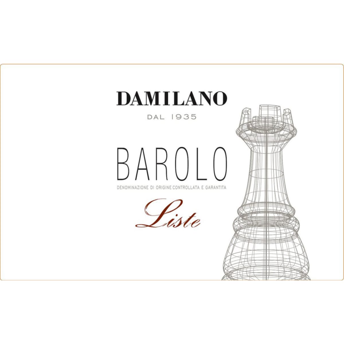 Damilano Barolo Liste 2001 Front Label