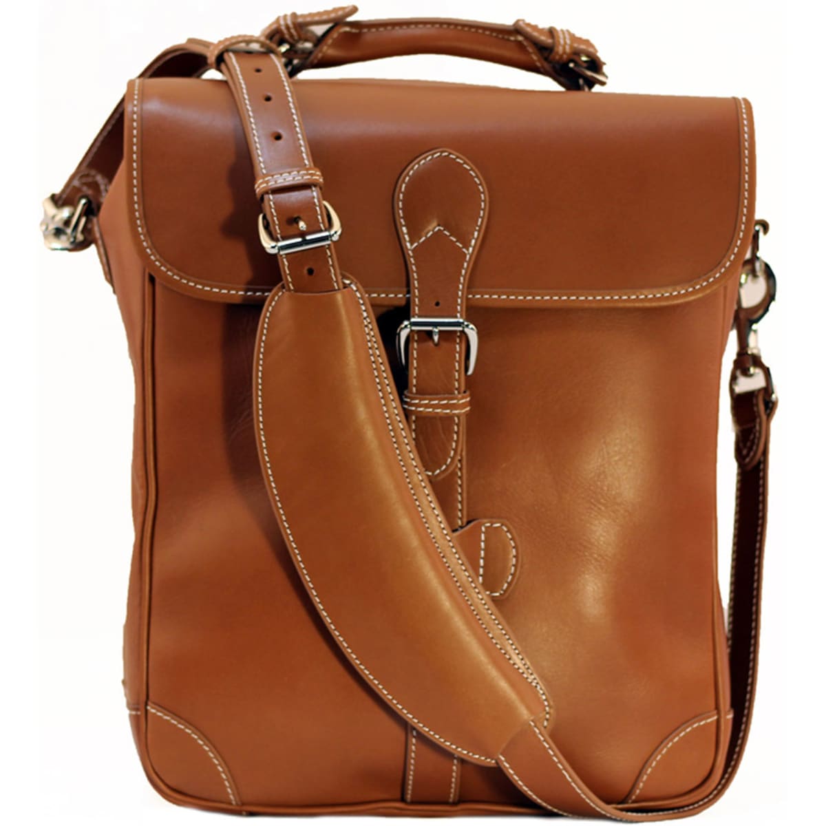 The J. Holland Co. 3 Bottle Saddle Leather Wine Bag