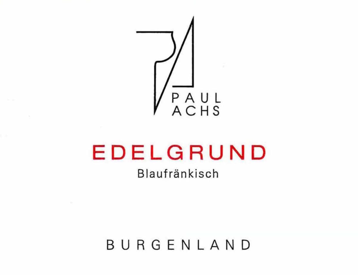 Paul Achs Blaufrankisch Edelgrund 2012 Front Label