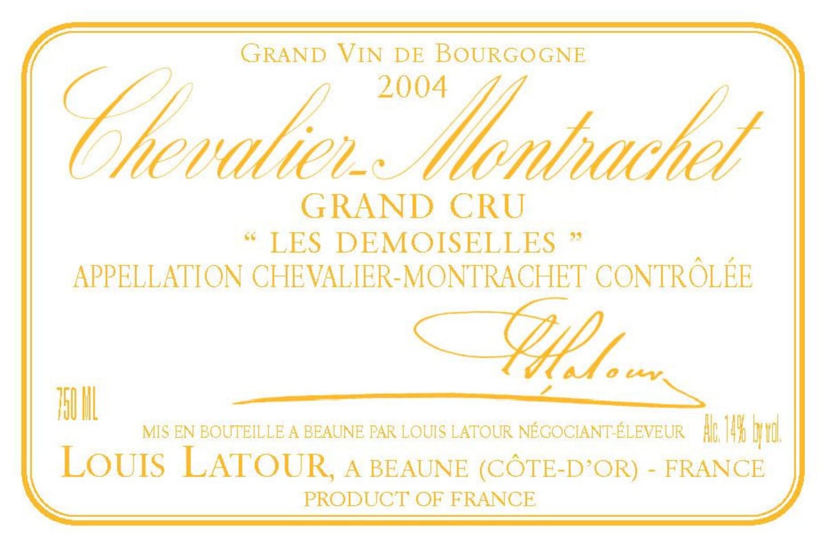 Louis Latour Chevalier-Montrachet Grand Cru Les Demoiselles 2004 Front Label