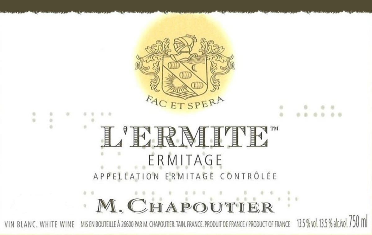 Maison Chapoutier Ermitage l'Ermite Blanc 2012 Front Label