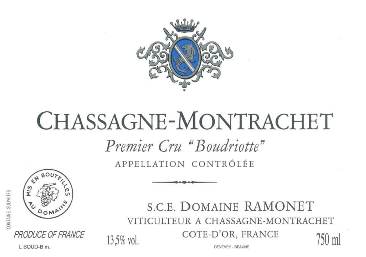 Domaine JeanClaude ChassagneMontrachet Boudriotte Premier Cru Blanc 2013