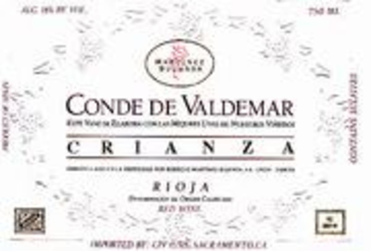 Bodegas Valdemar Conde de Valdemar Crianza 1999 Front Label