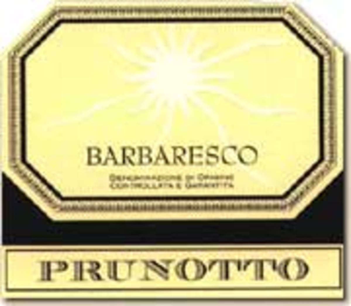 Prunotto Barbaresco 1998 Front Label