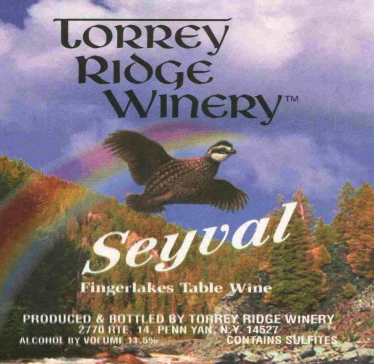 Torrey Ridge Winery Seyval Blanc 2000 Front Label