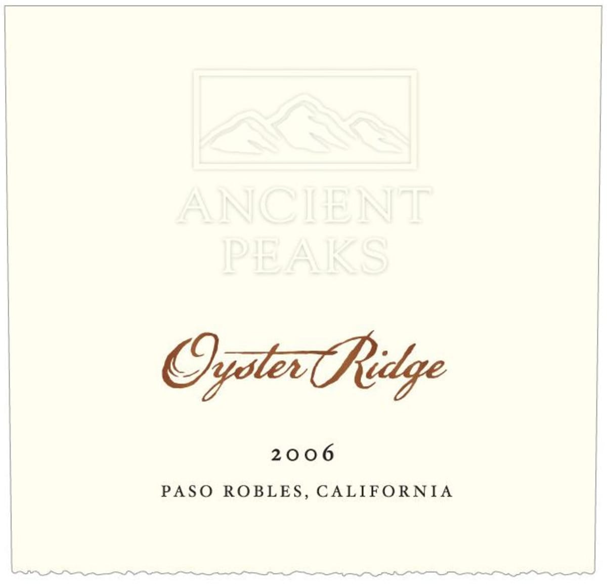 Ancient Peaks Paso Robles Oyster Ridge Red 2006