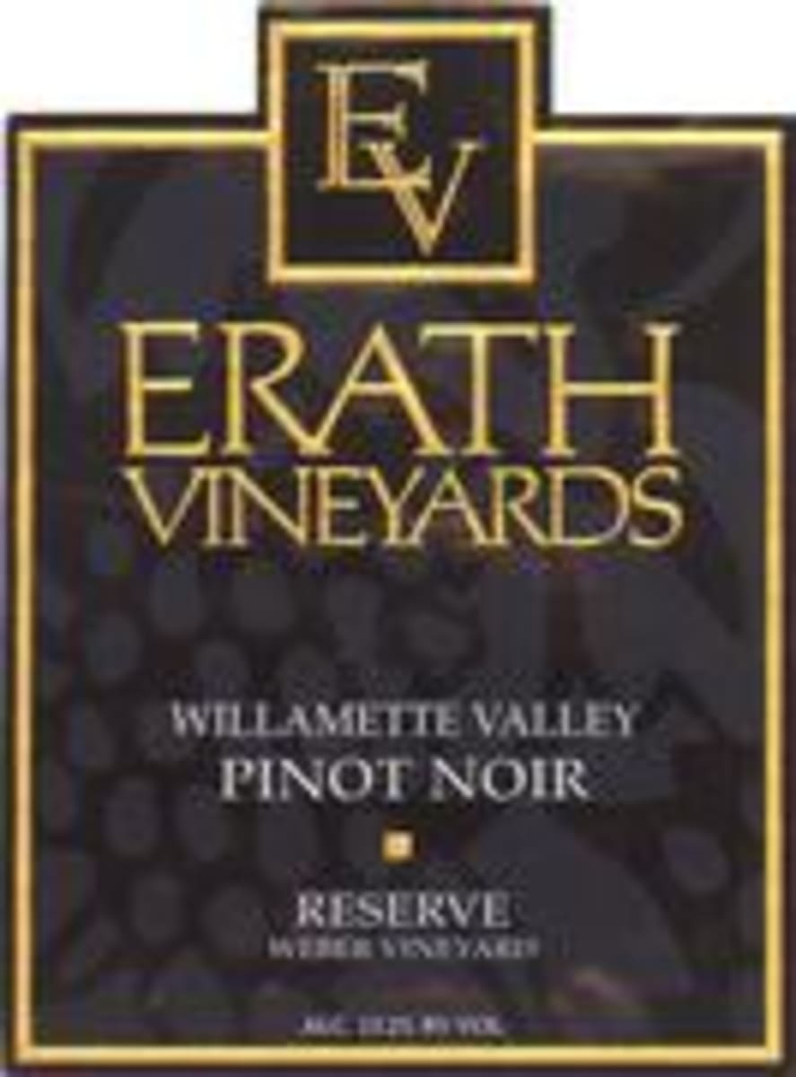 Erath Weber Vineyard Pinot Noir 1996 Front Label