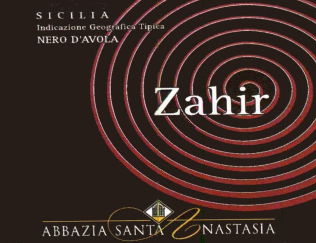 Santa Anastasia Zahir Nero d'Avola 2004 Front Label