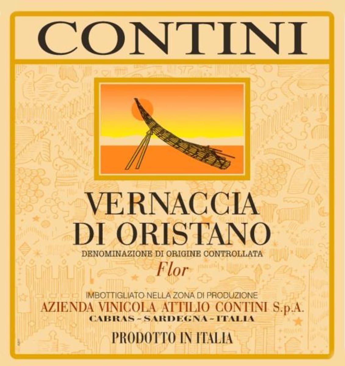 Contini Vernaccia di Oristano 2004 Front Label
