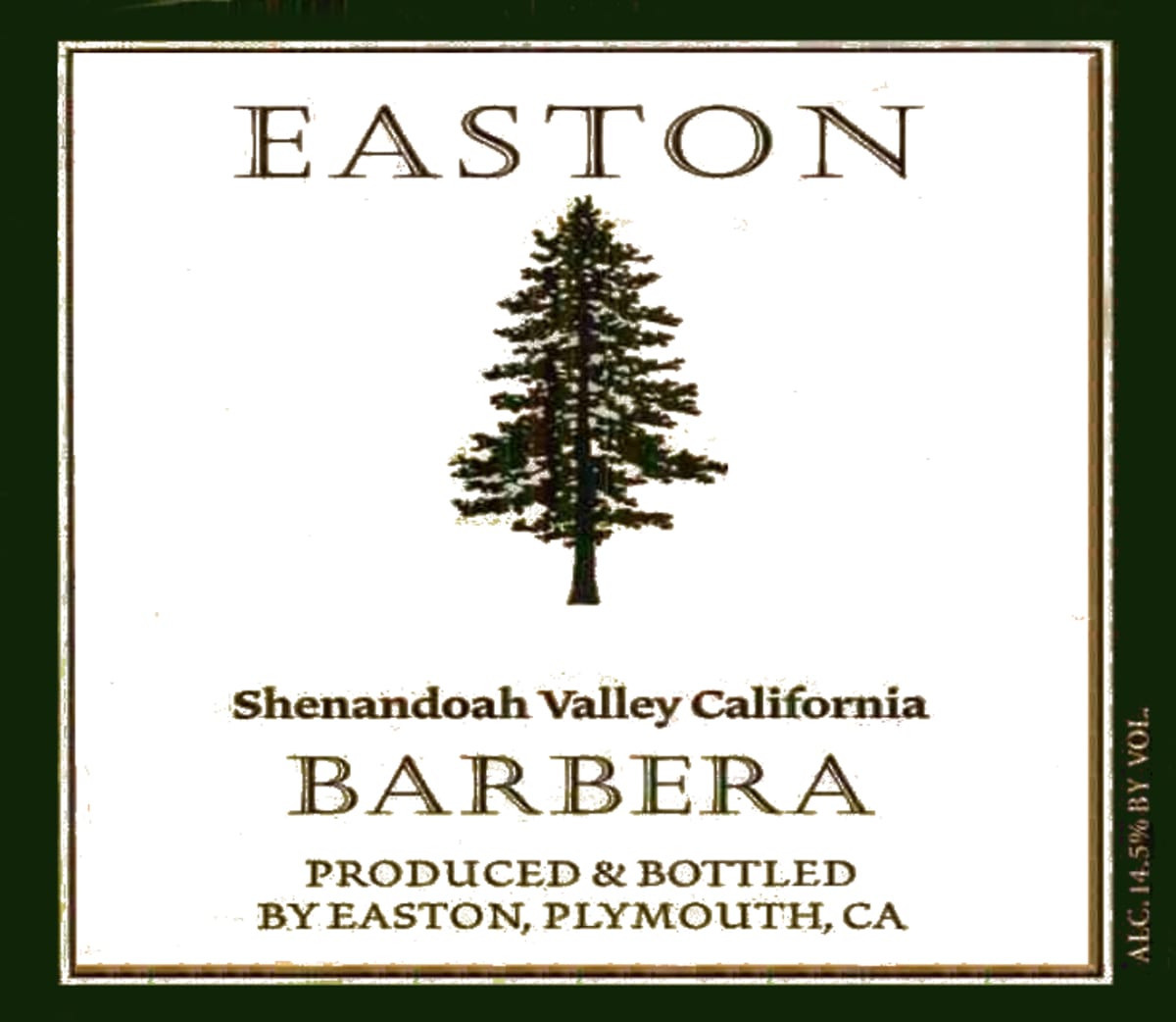 Easton Barbera 2001 Front Label