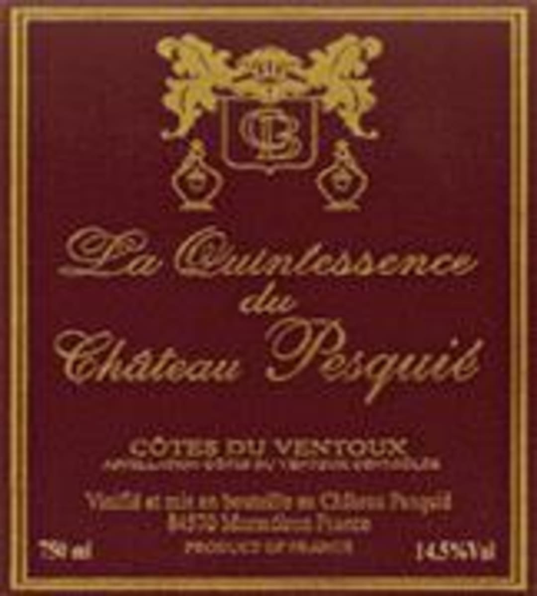 Chateau Pesquie Quintessence 1997 Front Label