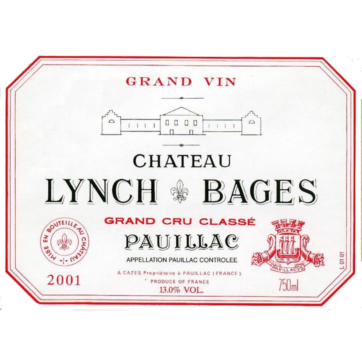 2001 Lynch-Bages, Pauillac - SKU 1009589