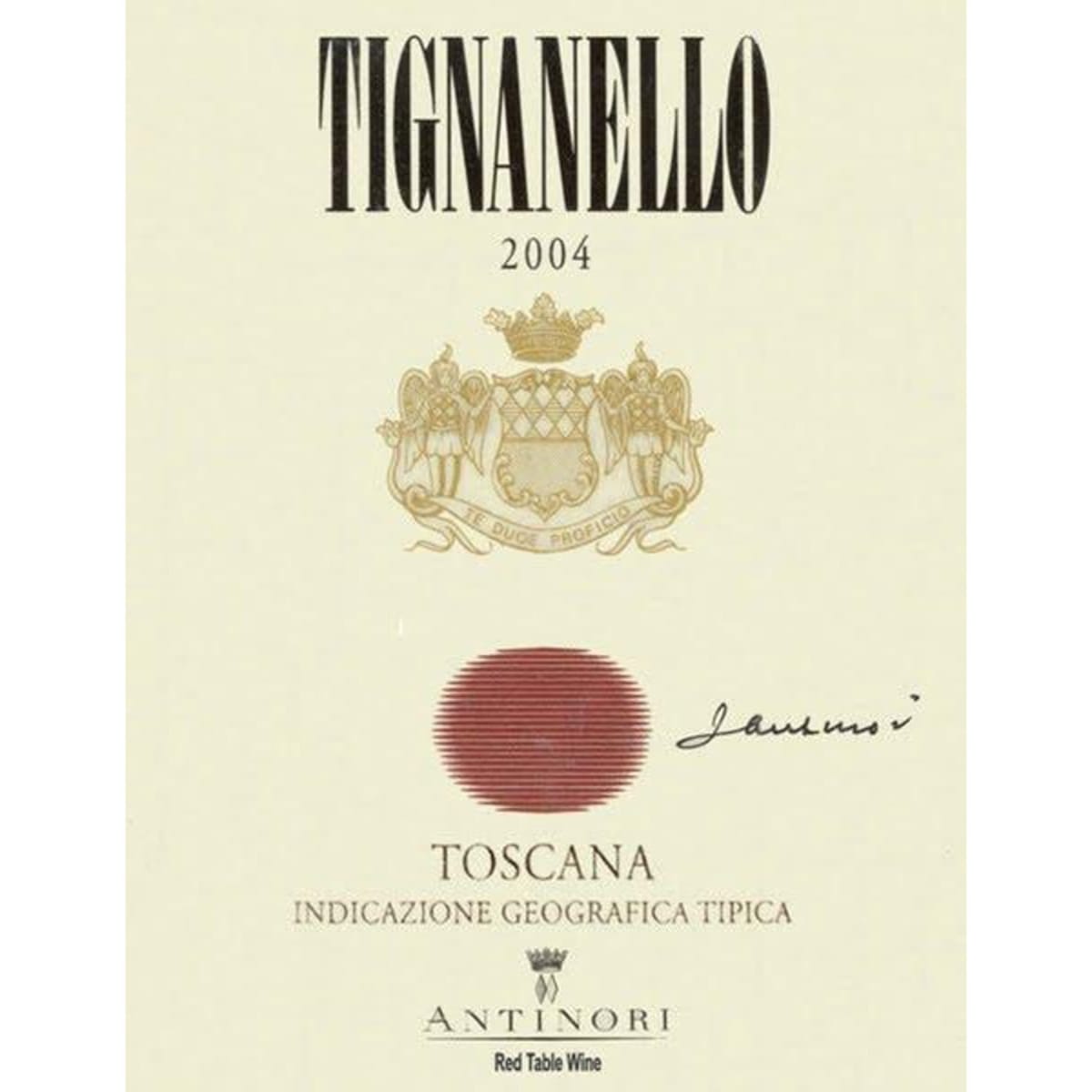 Marchesi Antinori Tignanello 2004 Front Label