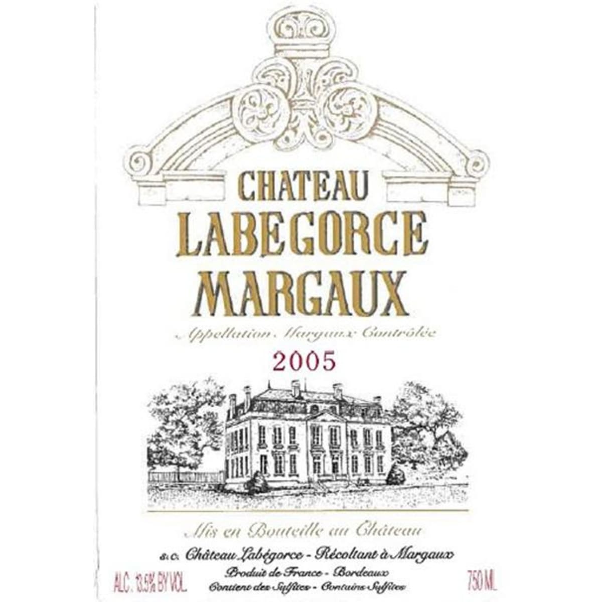 Chateau Labegorce 2005 Front Label