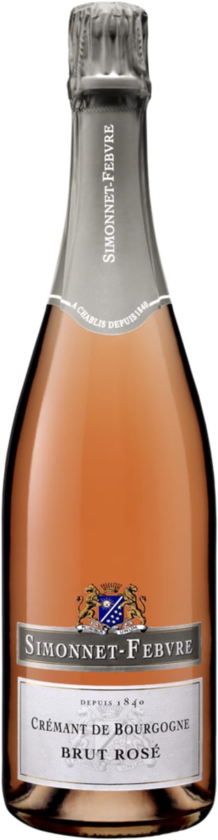 Simonnet-Febvre Cremant de Bourgogne Rose Front Bottle Shot