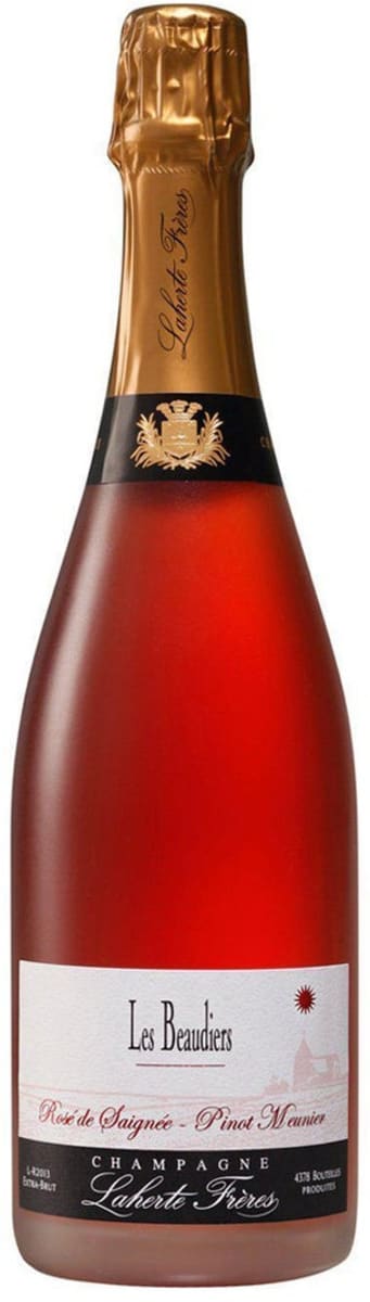 Laherte Freres Extra Brut Rose de Saignee Les Beaudiers Front Bottle Shot