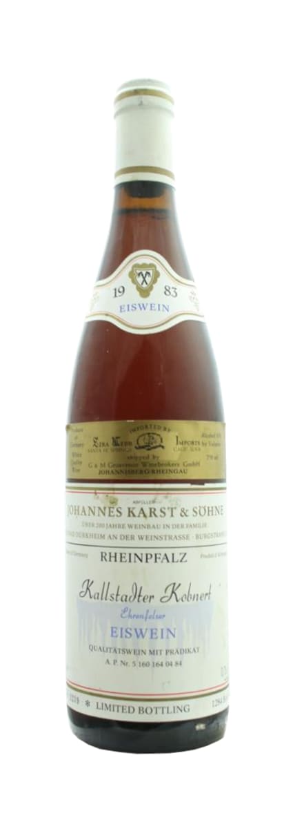 期間限定30％OFF! Johannes 1983 Eiswein Ehrenfelser Kobnert Kallstadter Karst ワイン