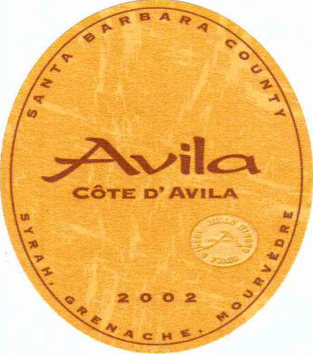 Avila Winery Cote D'Avila 2002 Front Label