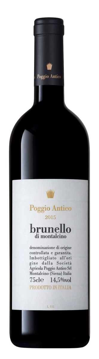 Poggio Antico Brunello di Montalcino 2015 Front Bottle Shot