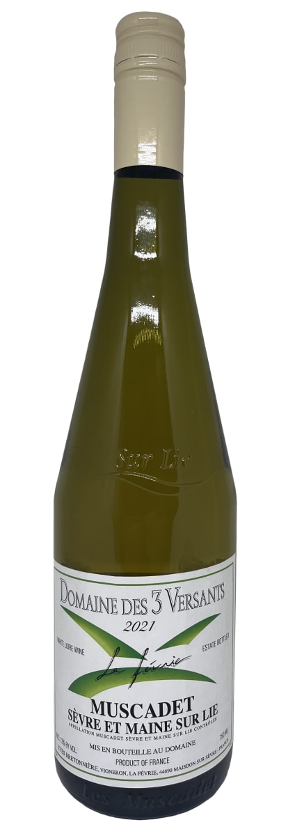 Trois Versants Muscadet Sevre et Maine Sur Lie 2021 Front Bottle Shot