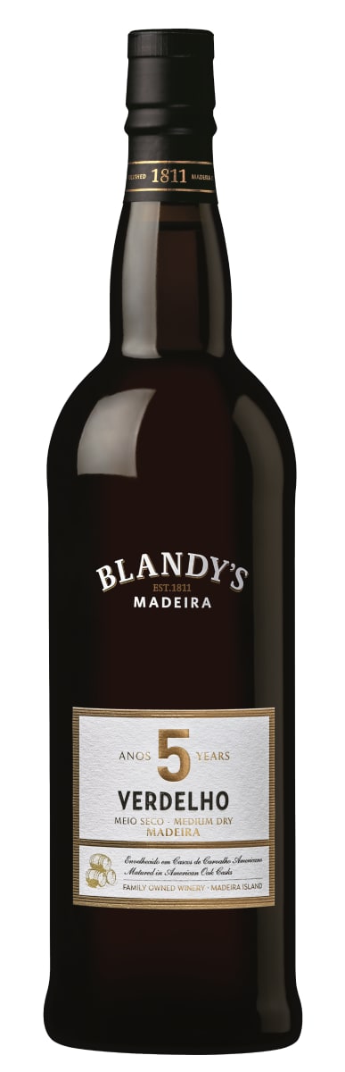 Blandy's 5 Years Verdelho Medium Dry Madeira Front Bottle Shot