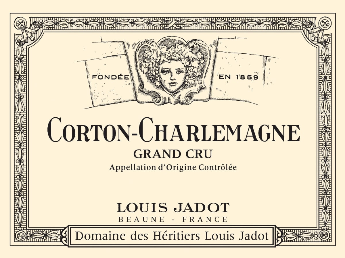 Louis Jadot Corton-Charlemagne Grand Cru Domaine des Heritiers (375ML half-bottle) 2022 Front Label